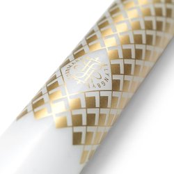 Lyngby Porceln Rhombe Kalenderlys Tyndt - Guld/Hvid