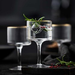 Lyngby Glas Palermo Gold Gin &amp; Tonic Glas 32 cl. - 4 stk.
