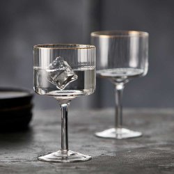 Lyngby Glas Palermo Gold Gin &amp; Tonic Glas 32 cl. - 4 stk.