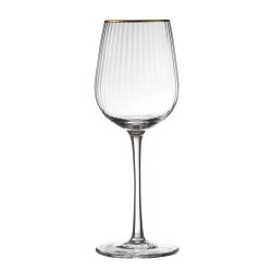 Lyngby Glas Palermo Gold Hvidvinsglas 30 cl. - 4 stk