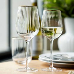 Lyngby Glas Palermo Gold Rdvinsglas 40 cl. - 4 stk