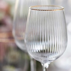 Lyngby Glas Palermo Gold Rdvinsglas 40 cl. - 4 stk