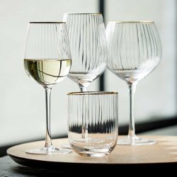 Lyngby Glas Palermo Gold Rdvinsglas 40 cl. - 4 stk