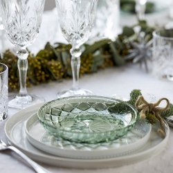 Lyngby Glas Sorrento Asietter �16 cm. - 4 stk. - Gr�n Glas