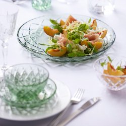 Lyngby Glas Sorrento Asietter �16 cm. - 4 stk. - Gr�n Glas