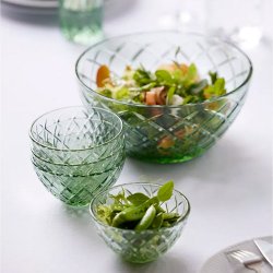 Lyngby Glas Sorrento Sklest 12 cm. - 4 stk. - Grn Glas