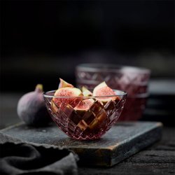 Lyngby Glas Sorrento Sklest 12 cm. - 4 stk. - Pink Glas