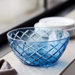 Lyngby Glas Sorrento Salatskl 24 cm - Bl Glas