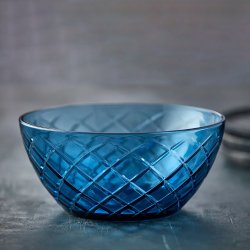 Lyngby Glas Sorrento Salatskl 24 cm - Bl Glas