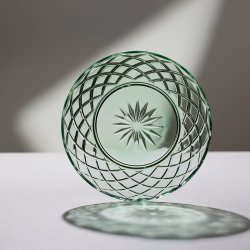 Lyngby Glas Sorrento Tallerken �21 cm. - 4 stk. - Gr�n Glas