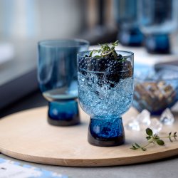 Lyngby Glas Sorrento Vandglas 30 cl. - 4 stk. - Bl� Glas