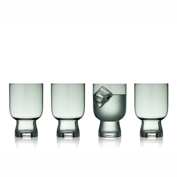 Lyngby Glas Sorrento Vandglas 30 cl. - 4 stk. - Gr�n Glas