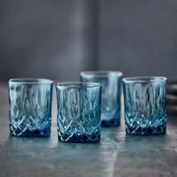 Lyngby Glas Sorrento Whiskyglas 32 cl. - 4 stk. - Bl