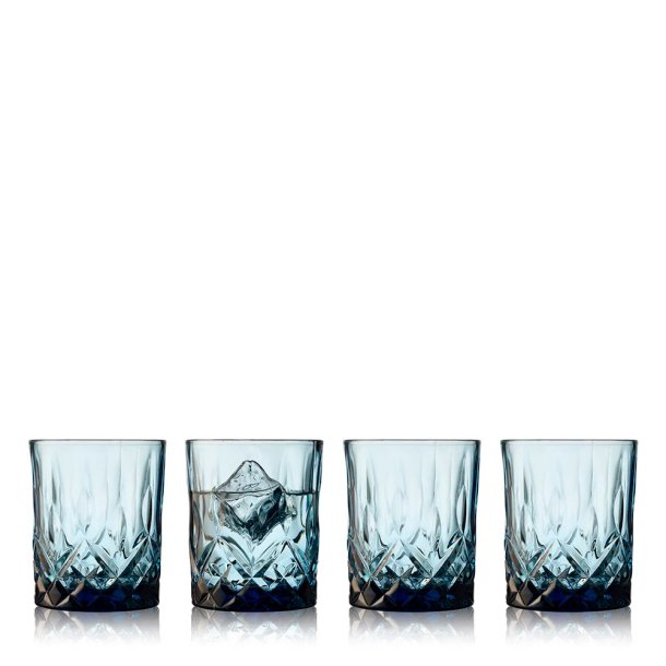 Lyngby Glas Sorrento Whiskyglas 32 cl. - 4 stk. - Bl