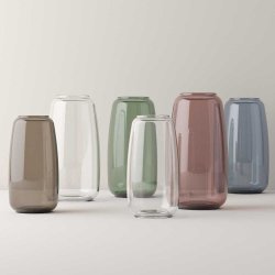 Lyngby Porceln Glas Vase 130/2 - Smoke