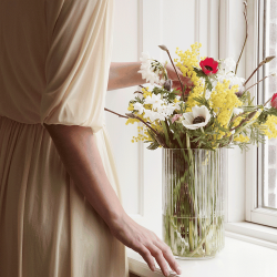 Lyngby Porceln Vase 20 cm - Klar Glas - Limited Edition