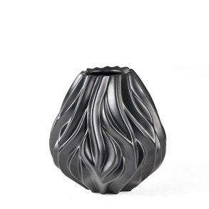 Mors� Flame Vase - 19 cm - Sort 