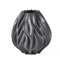 Mors� Flame Vase - 23 cm - Sort 