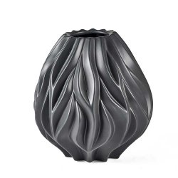 Mors� Flame Vase - 23 cm - Sort 