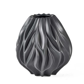 Mors� Flame Vase - 23 cm - Sort 