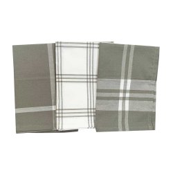 Dacore Viskestykke 50x70 cm. 3 stk. - Gr/Hvid Tern