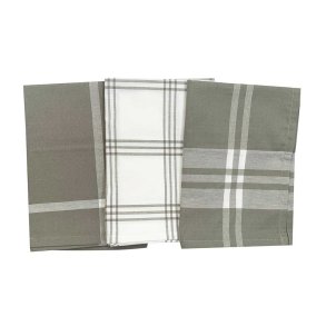 Dacore Viskestykke 50x70 cm. 3 stk. - Gr/Hvid Tern