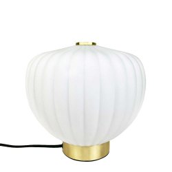 Moud Home Moma Bordlampe 27 cm.   Opal Glas/Brstet Messing