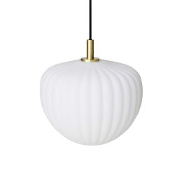 Moud Home Moma Pendel 27 cm.   Opal Glas/Brstet Messing