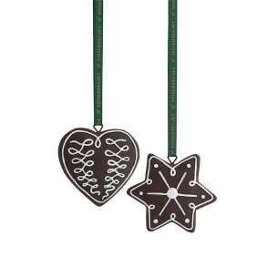 Nissernes Jul Ophng Stjerne/Hjerte - Hndmalet