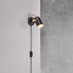 Nordlux Lotus Vglampe - Sort/Messing