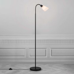 Nordlux Molli Gulvlampe - 156,5 cm - Sort/Opal
