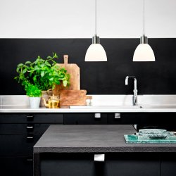 Nordlux Ray Pendelst 2 stk. - 12 cm. - Krom/Opal