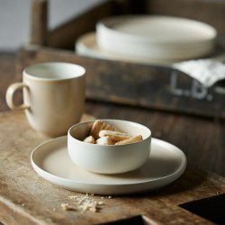 Studio Round North Sk�l �11 cm - Mat Hvid/Mat Sand