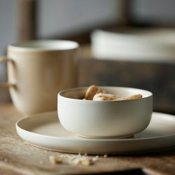 Studio Round North Sk�l �11 cm - Mat Hvid/Mat Sand