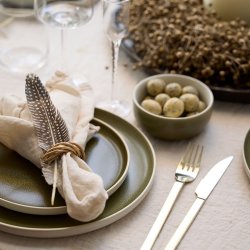 Studio Round North Sk�l �11 cm - Mat Gr�n/Mat Hvid