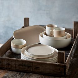 Studio Round North Sk�l �15 cm - Mat Hvid/Mat Sand