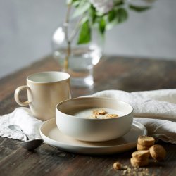 Studio Round North Sk�l �15 cm - Mat Hvid/Mat Sand