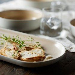 Studio Round North Serveringsfad 38x19 cm - Mat Hvid/Mat Sand