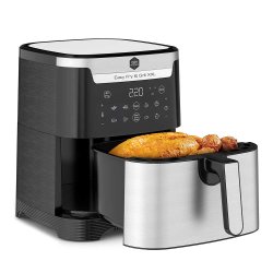 OBH Nordica Airfryer - Easy Fry &amp; Grill XXL 2in1 - Silver - 6,5 L