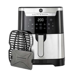 OBH Nordica Airfryer - Easy Fry &amp; Grill XXL 2in1 - Silver - 6,5 L