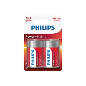 Philips Power Batteri D - 2 stk.