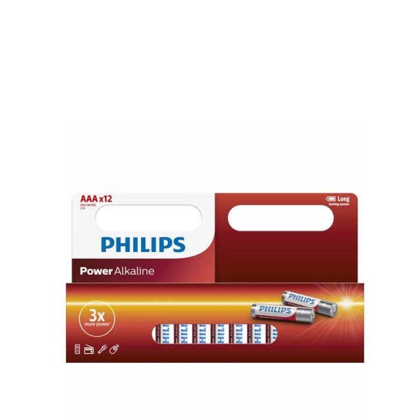 Philips Powerlife Batteri AAA - 12 stk.