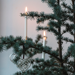 Rosendahl Karen Blixen Flettet Julehjerte - 7,5 cm. - Slv