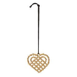 Rosendahl Karen Blixen Flettet Julehjerte - 7,5 cm. - Guld