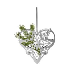 Rosendahl Karen Blixen Julehjerte - 7,5 cm. - Slv