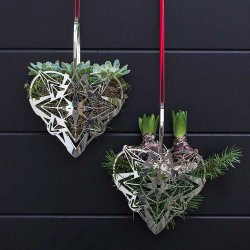 Rosendahl Karen Blixen Julehjerte - 7,5 cm. - Slv