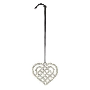 Rosendahl Karen Blixen Flettet Julehjerte - 7,5 cm. - Slv