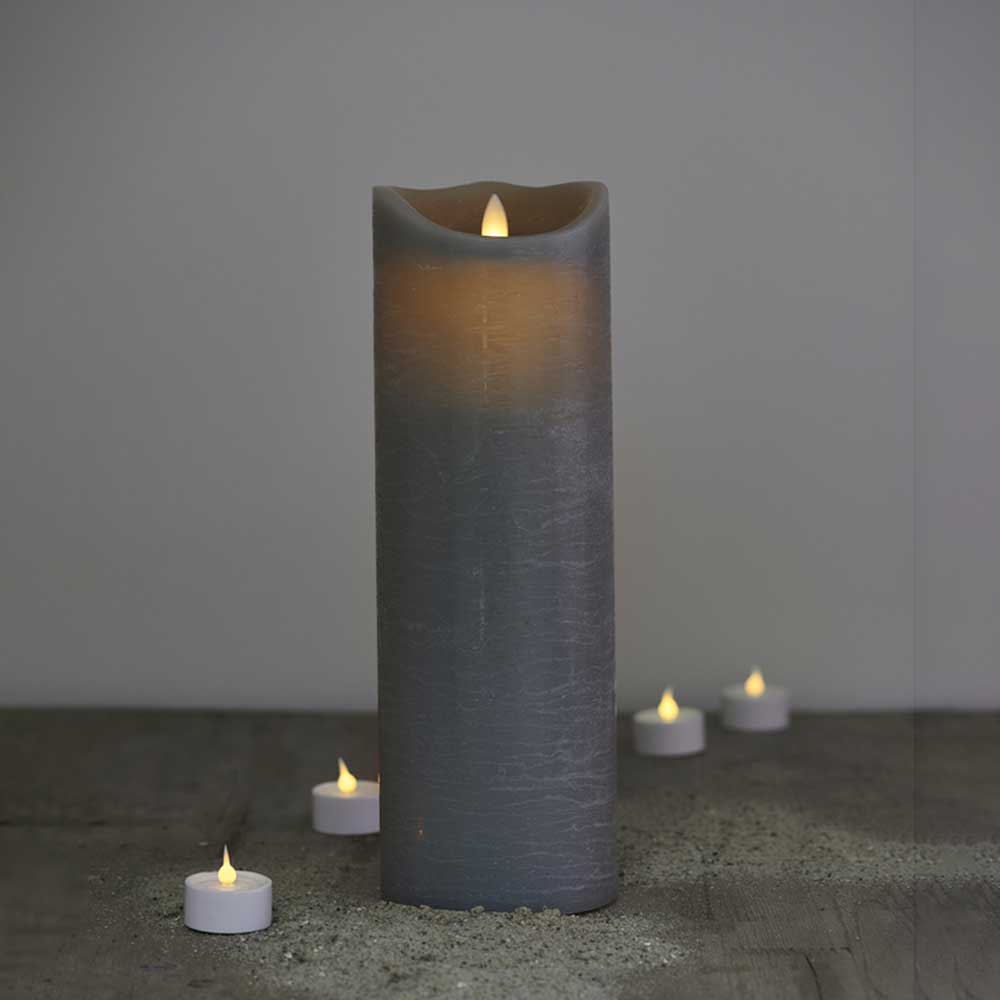 Sirius Sara LED Vokslys 30 cm - Rustik/Ash