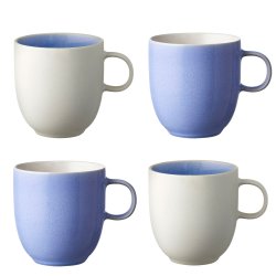 Studio Round North Krus M. Hank 33 cl. - 4 Pak - Mat Hvid/Blank River