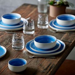 Studio Round North Sk�l �11 cm - 4 Pak - Mat River/Mat Hvid